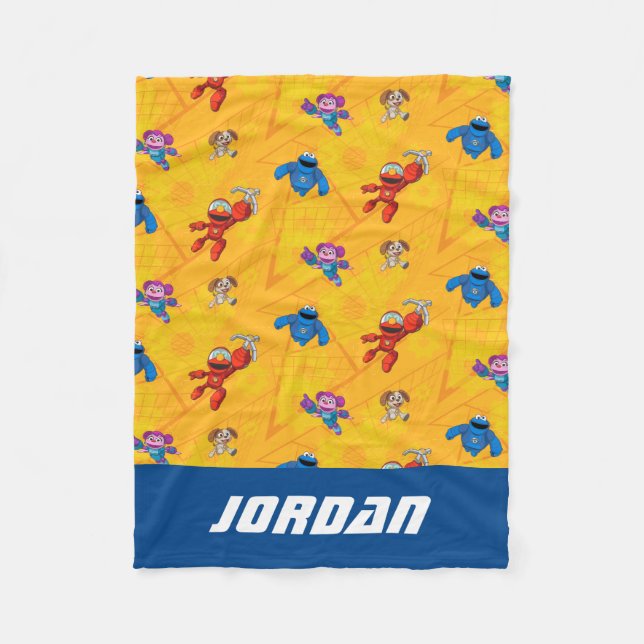 Sesame Street | Mecha Builders | Add Name Fleece Blanket (Front)