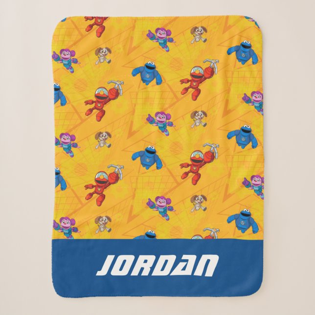 Sesame Street | Mecha Builders | Add Name Sherpa Blanket (Front)