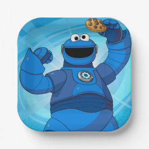 Sesame Street   Mecha Builders Cookie Monster Paper Plate