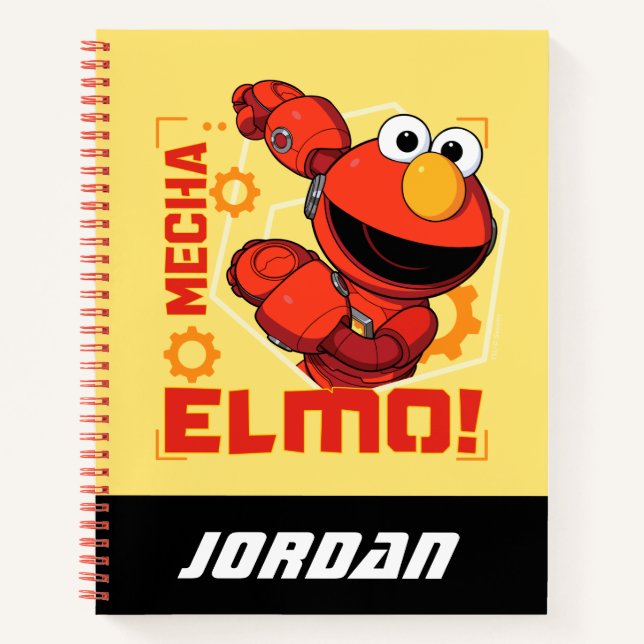 Sesame Street | Mecha Builders Elmo | Add Name Notebook (Front)
