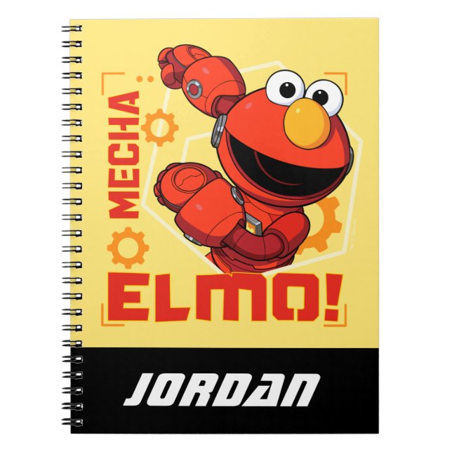 Sesame Street | Mecha Builders Elmo | Add Name Notebook (Front)