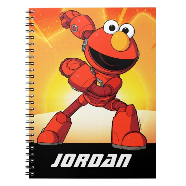 Sesame Street | Mecha Builders Elmo | Add Name Notebook (Front)