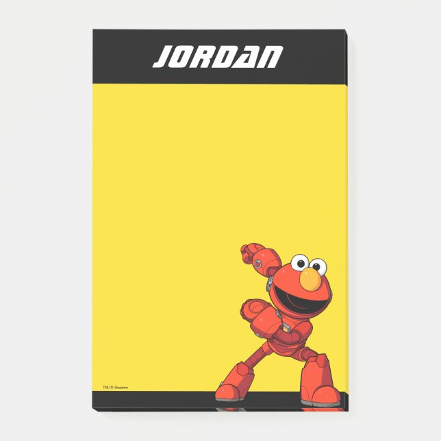 Sesame Street | Mecha Builders Elmo | Add Name Post-it Notes (Front)