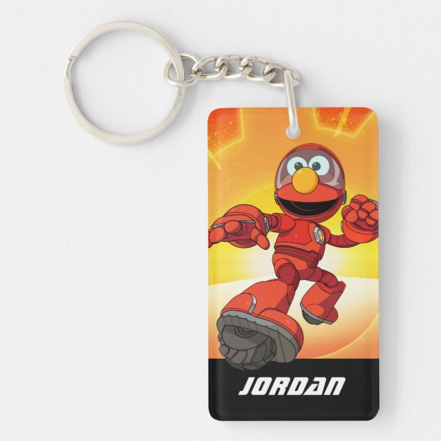 Sesame Street | Mecha Builders Elmo In Action Keychain (Front)