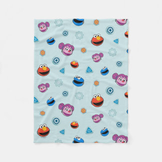 Sesame Street | Mecha Builders Faces Pattern Fleece Blanket