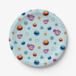 Sesame Street   Mecha Builders Faces Pattern Paper Plate