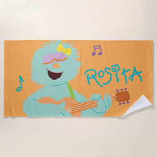 Sesame Street   Ms Rosita Playing Guitar Beach Towel