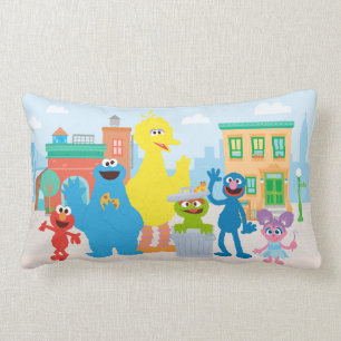Sesame Street   Neighbourhood Scene Lumbar Pillow