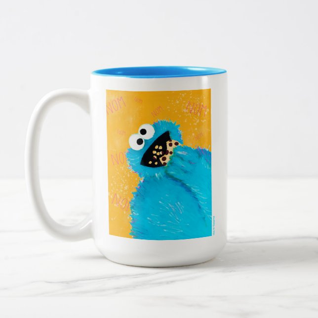 Sesame Street | Nom Nom Cookie Monster Two-Tone Coffee Mug (Left)