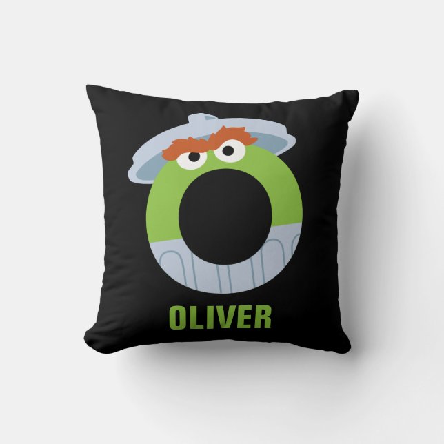 Sesame Street | O is for Oscar Throw Pillow (Front)