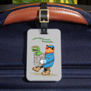 Sesame Street   Oscar & Bruno the Garbage Man Luggage Tag