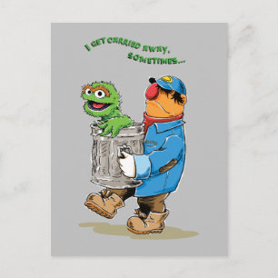 Sesame Street Oscar & Bruno the Garbage Man Postcard