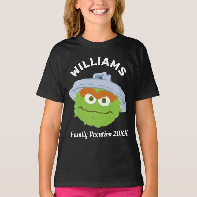 Sesame Street | Oscar the Grouch Family Vacation T-Shirt (Front)