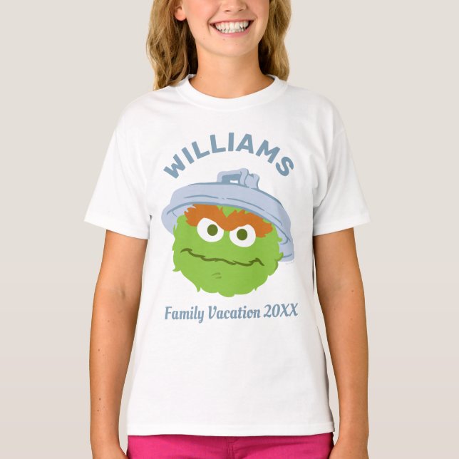 Sesame Street | Oscar the Grouch Family Vacation T-Shirt (Front)