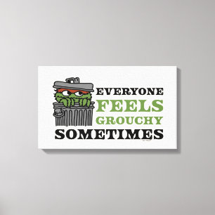 Sesame Street   Oscar the Grouch Feels Grouchy Canvas Print