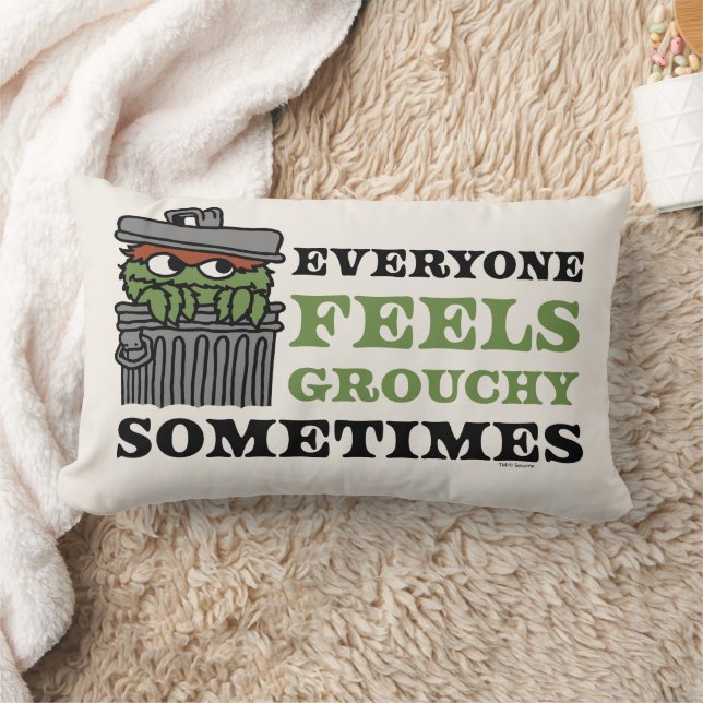 Sesame Street | Oscar the Grouch Feels Grouchy Lumbar Pillow (Blanket)