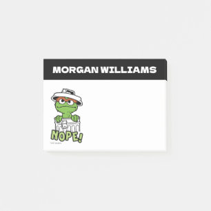 Sesame Street   Oscar the Grouch Nope!   Add Name Post-it Notes