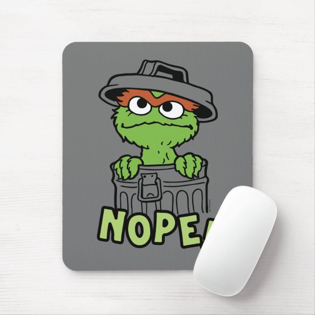 Sesame Street | Oscar the Grouch Nope! Mouse Pad (With Mouse)