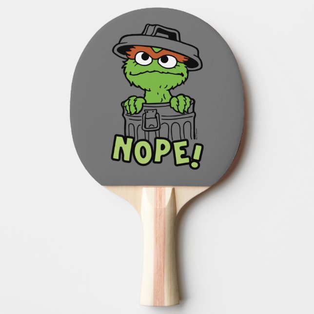 Sesame Street | Oscar the Grouch Nope! Ping Pong Paddle (Front)