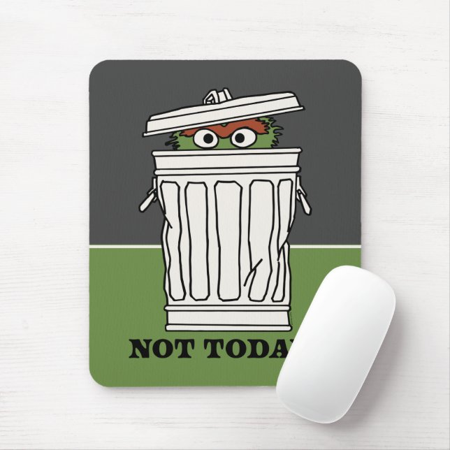 Sesame Street | Oscar the Grouch Not Today! Mouse Pad (With Mouse)