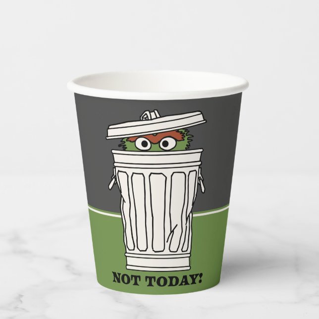 Sesame Street | Oscar the Grouch Not Today! Paper Cups (Front)