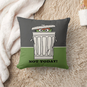 Sesame Street   Oscar the Grouch Not Today! Throw Pillow