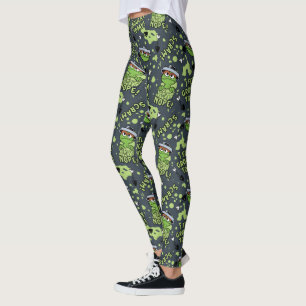 Sesame Street   Oscar the Grouch Phrase Pattern Leggings