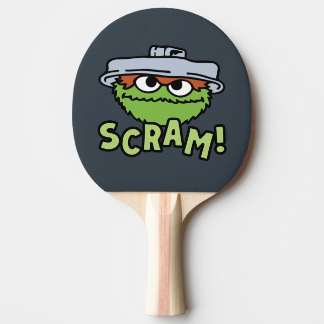 Sesame Street | Oscar the Grouch Scram! Ping Pong Paddle (Front)