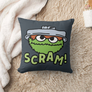 Sesame Street   Oscar the Grouch Scram! Throw Pillow