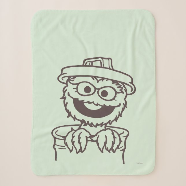 Sesame Street | Oscar the Grouch Sherpa Blanket (Front)