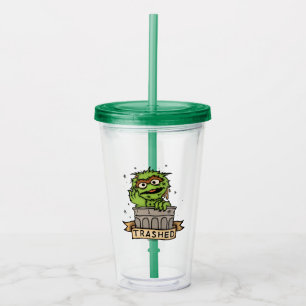 Sesame Street   Oscar the Grouch Trashed Acrylic Tumbler