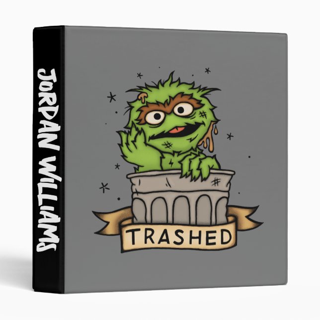Sesame Street | Oscar the Grouch Trashed Binder (Front/Spine)