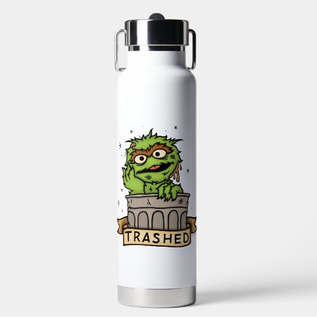 Sesame Street | Oscar the Grouch Trashed Water Bottle (Front)