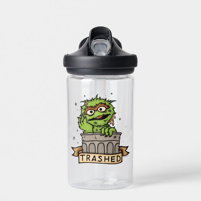Sesame Street | Oscar the Grouch Trashed Water Bottle (Front)
