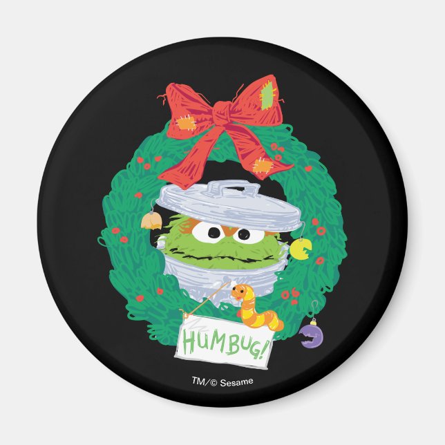 Sesame Street | Oscar the Grouch Wreath Magnet (Front)