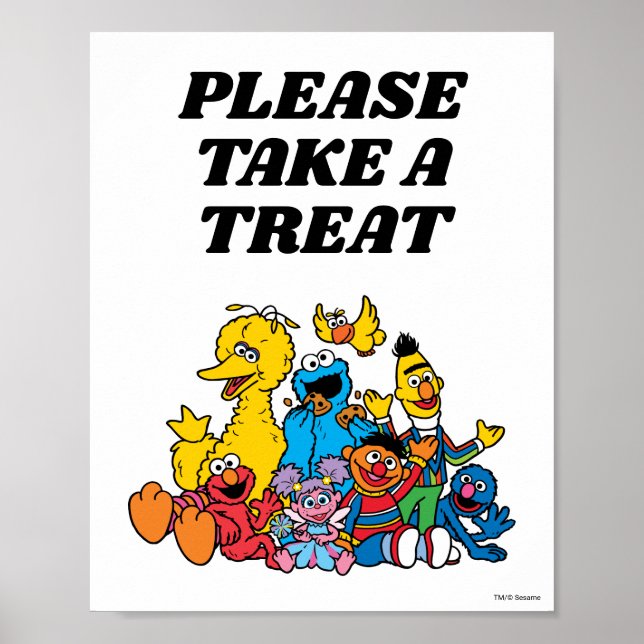 Sesame Street Pals 1st Birthday Take A Treat Poster (Front)