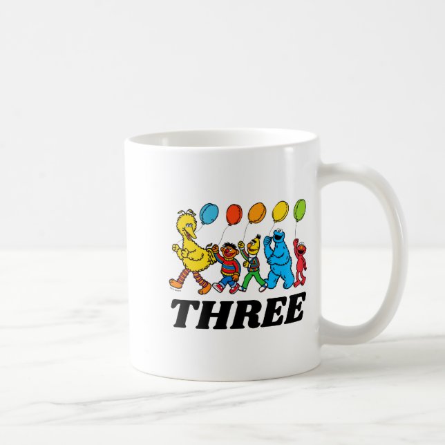 Sesame Street Pals 3rd Birthday Balloons Toddler  Coffee Mug (Right)