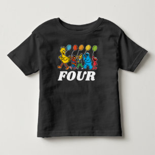 Sesame Street Pals   4th Birthday Balloons Toddler T-shirt