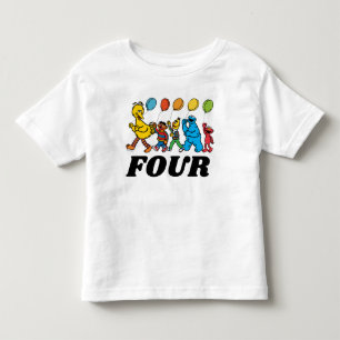 Sesame Street Pals   4th Birthday Balloons Toddler T-shirt