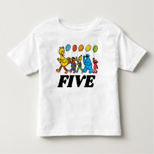 Sesame Street Pals   5th Birthday Balloons Toddler T-shirt