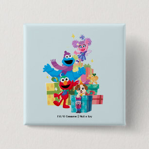 Sesame Street Pals and Presents 2 Inch Square Button