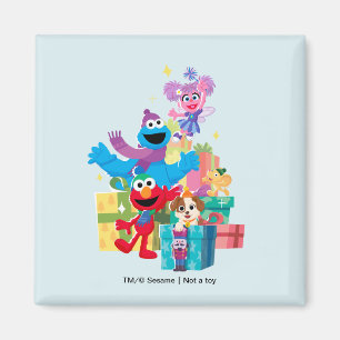 Sesame Street Pals and Presents Magnet