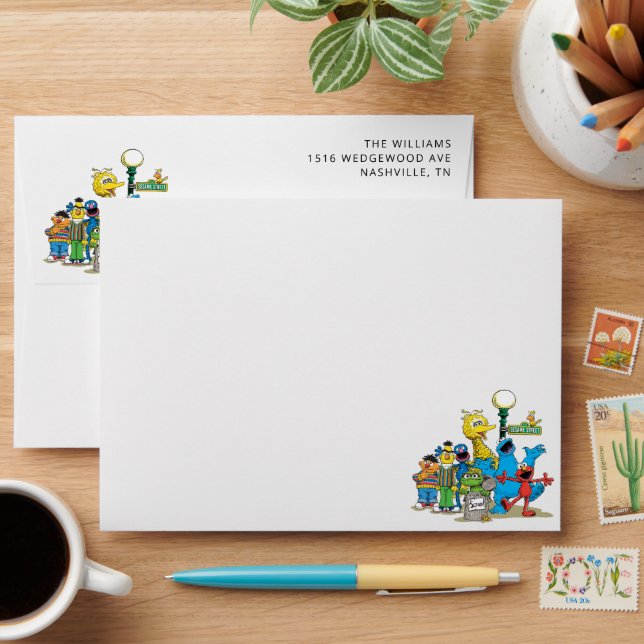 Sesame Street Pals Baby Shower Envelope (Desk)