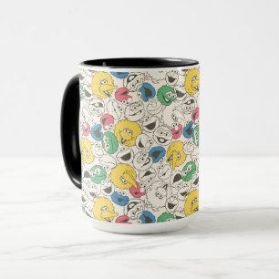 Sesame Street Pals   Big Head Core Pattern Mug