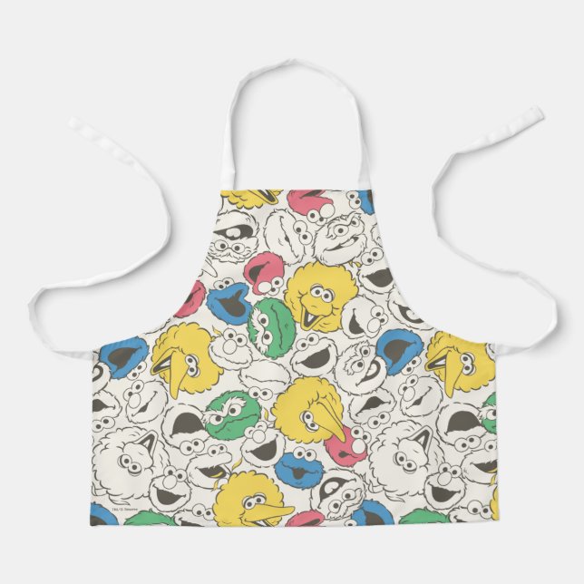 Sesame Street Pals | Big Head Vintage Pattern Apron (Front)