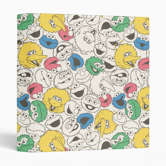 Sesame Street Pals | Big Head Vintage Pattern Binder (Front/Spine)