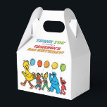 Sesame Street Pals | Birthday Balloons Favor Box<br><div class="desc">These cheerful favour boxes feature Elmo, Big Bird, and Cookie Monster from Sesame Street surrounded by colourful balloons and festive decorations. Perfect for holding treats, candies, or small gifts, these vibrant boxes add charm and fun to any Sesame Street-themed birthday party. Customizable for a personal touch, they’re a delightful addition...</div>