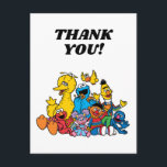 Sesame Street Pals Birthday Thank You Postcard<br><div class="desc">Check out this Sesame Street birthday thank you card featuring all your favourite characters. Personalize by adding your custom text and photo!</div>