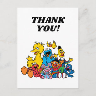 Sesame Street Pals Birthday Thank You Postcard