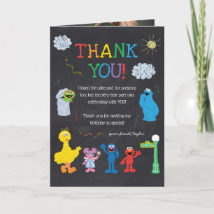 Sesame Street Pals Chalkboard Arc-en-ciel Merci